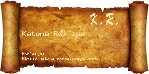 Katona Rózsa névjegykártya